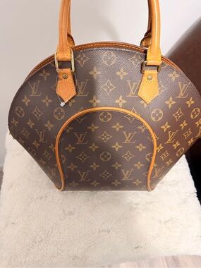 Louis Vuitton Monogram Canvas Dome Satchel with Tan Trim